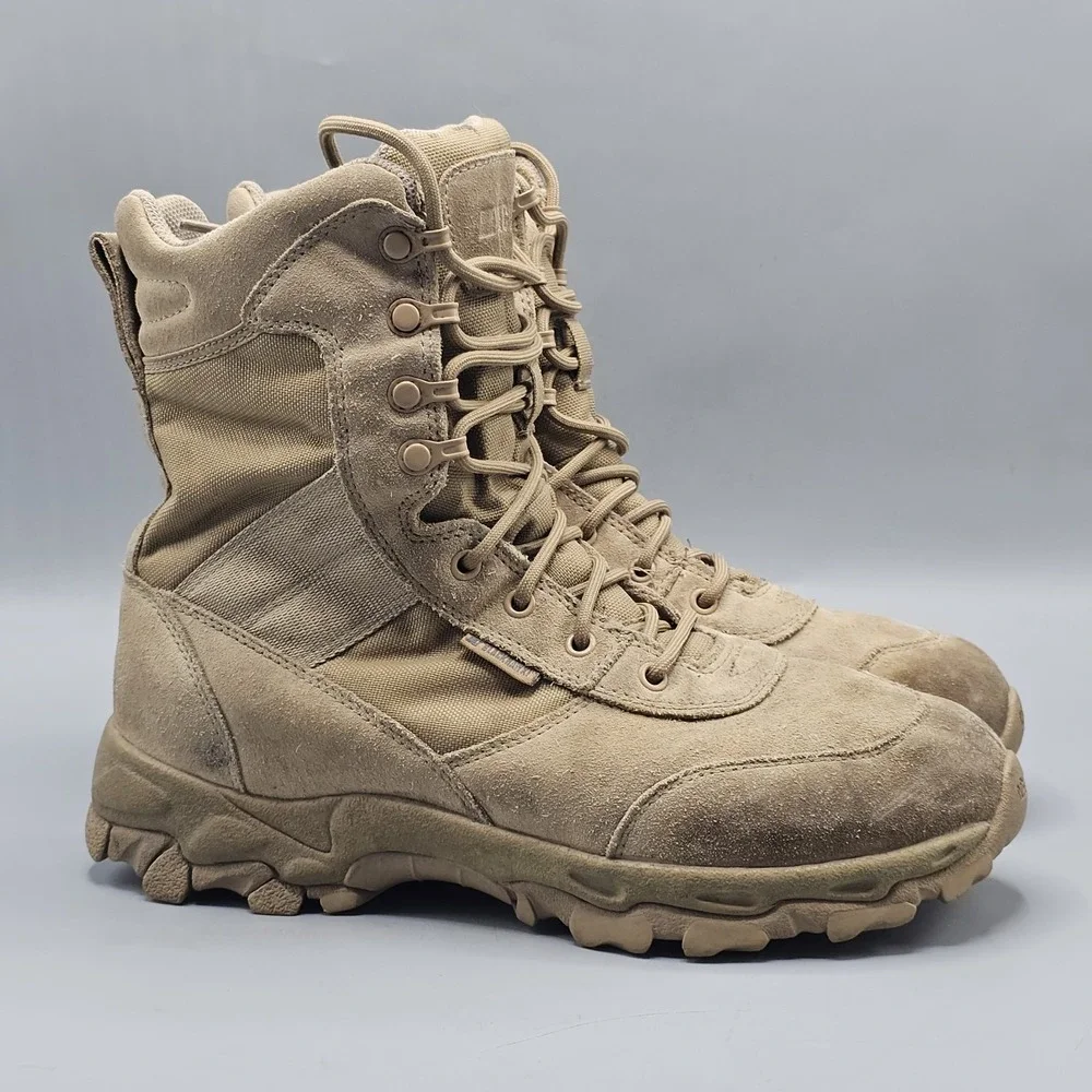 Blackhawk Desert Ops Boots Mens 8.5 Tan Suede Vibram Tactical Military BT02DE